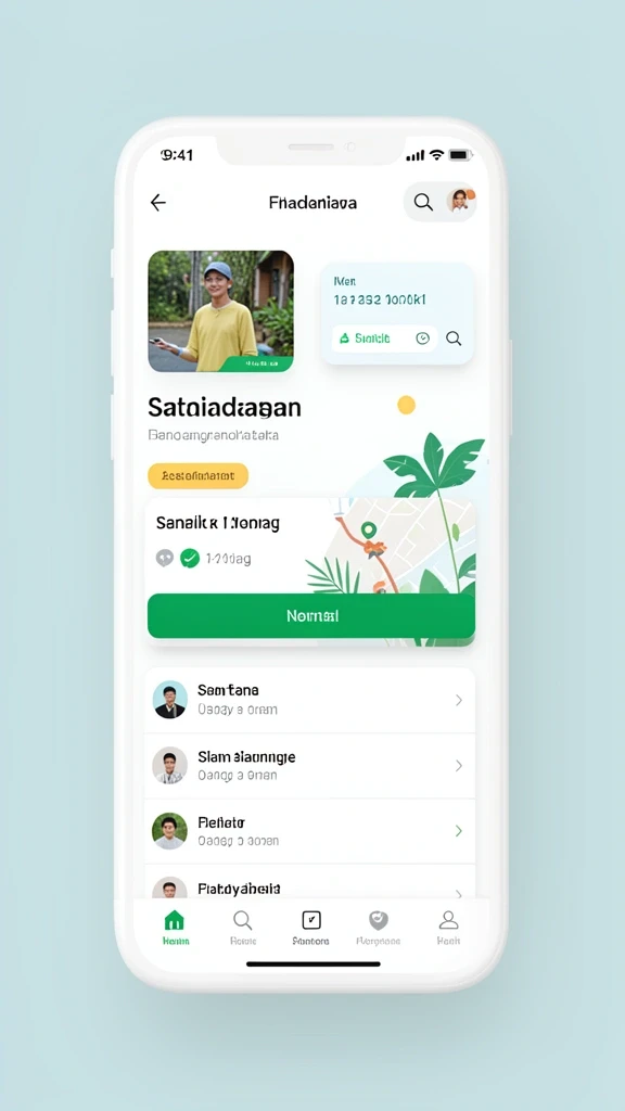 Tampilan utama game dengan karakter yang siap berpetualang.