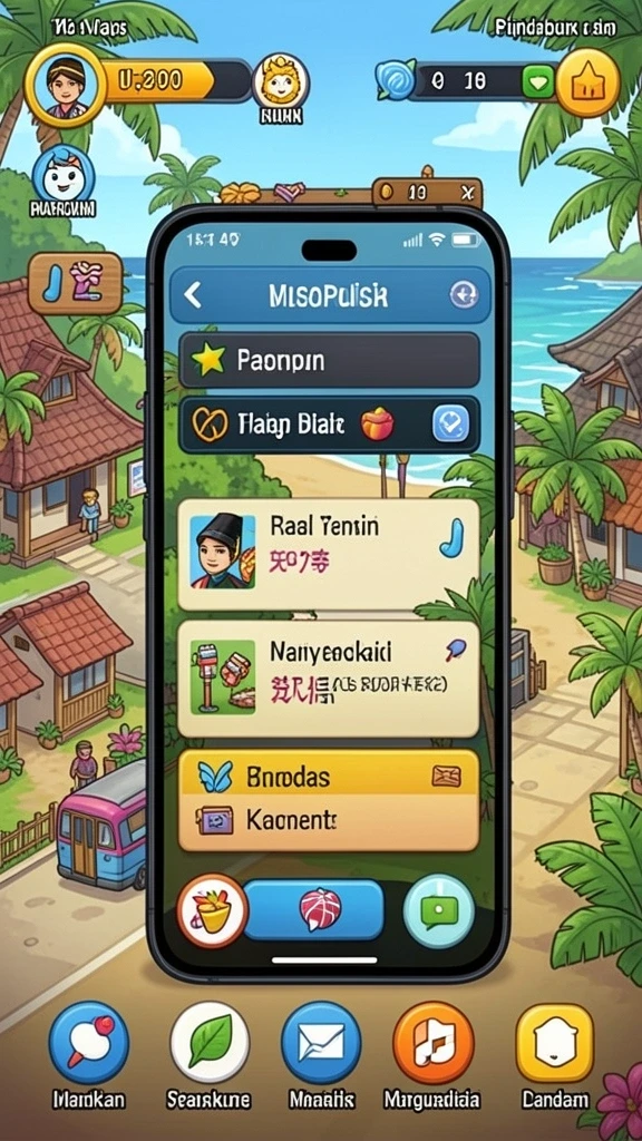 Tangkapan layar memperlihatkan tampilan menu yang menarik.