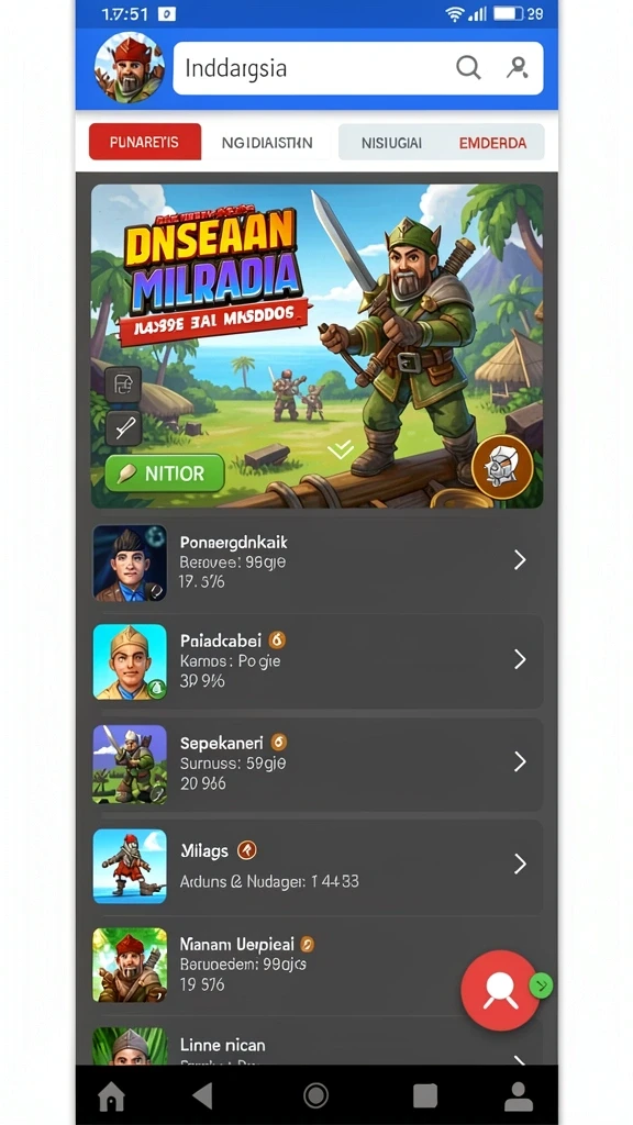 Menampilkan layar utama game BPO777 yang menarik.