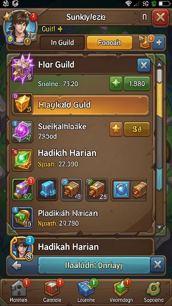 Screen capture dari tantangan seru dalam permainan.