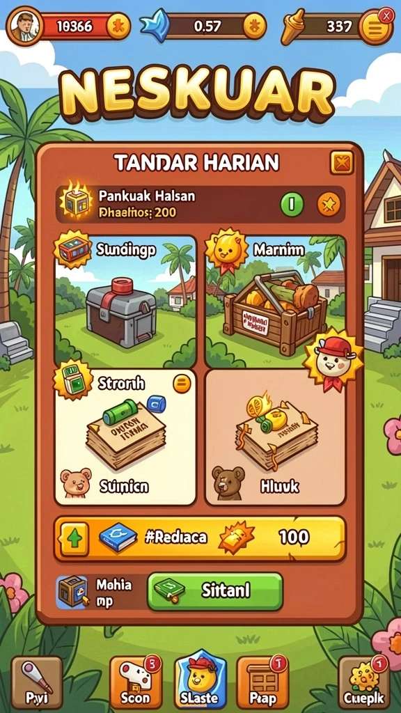 Screenshot menampilkan karakter utama dalam petualangan.