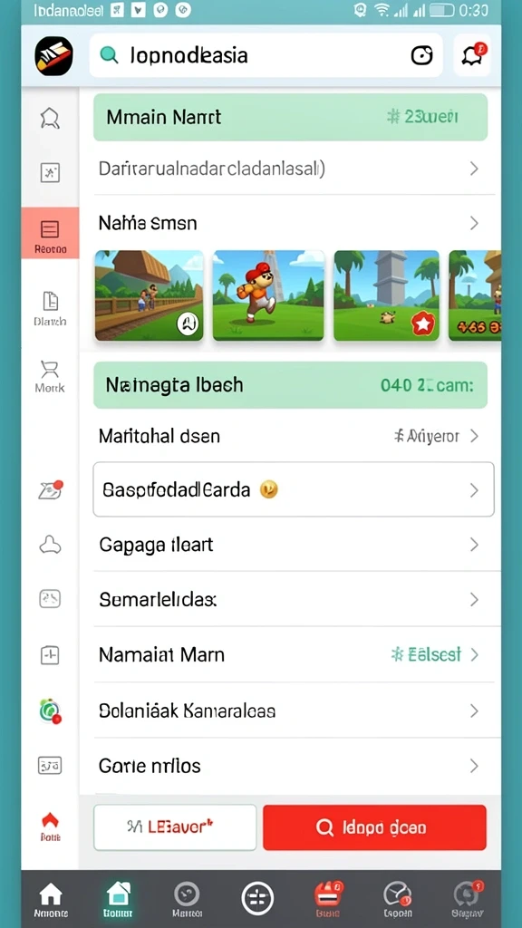 Berbagai tema permainan yang beragam dan menghibur.