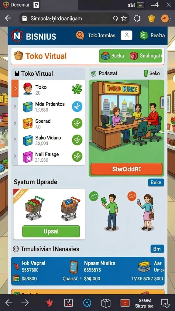 Tampilan awal dari kafe virtual KOPI77.
