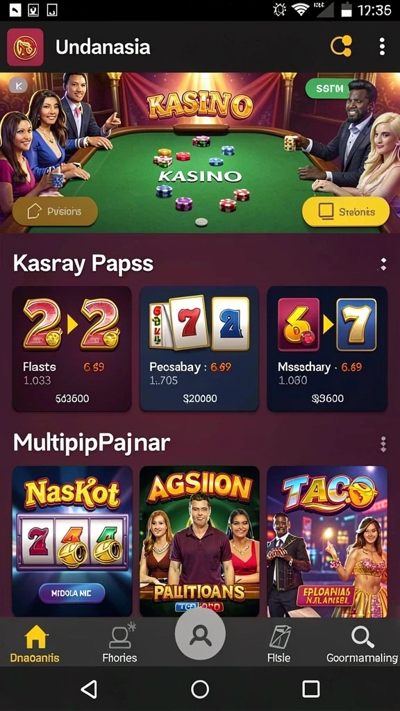 Tampilan awal aplikasi MIKATOTO yang menarik.