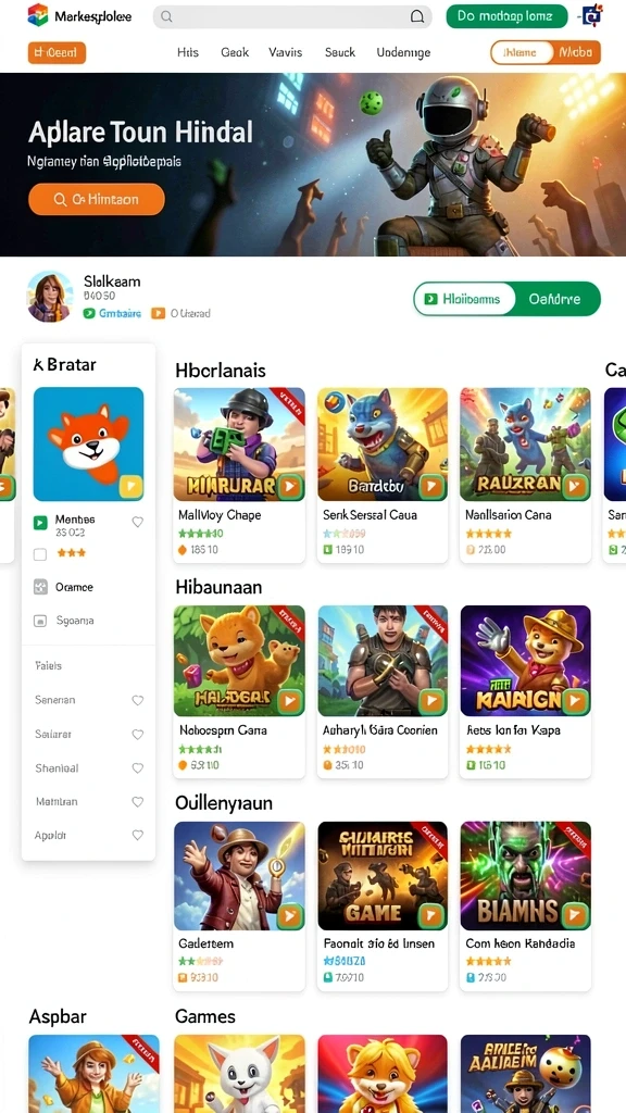 Gambar permainan yang menunjukkan karakter utama dalam aksi.