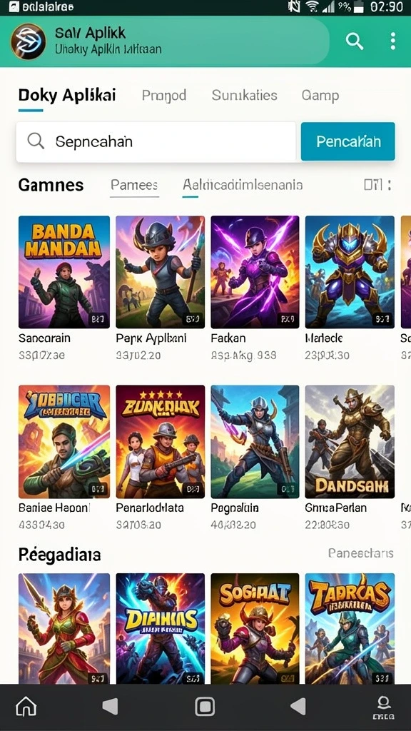 Tampilan awal aplikasi yang menarik dan mudah dinavigasi.