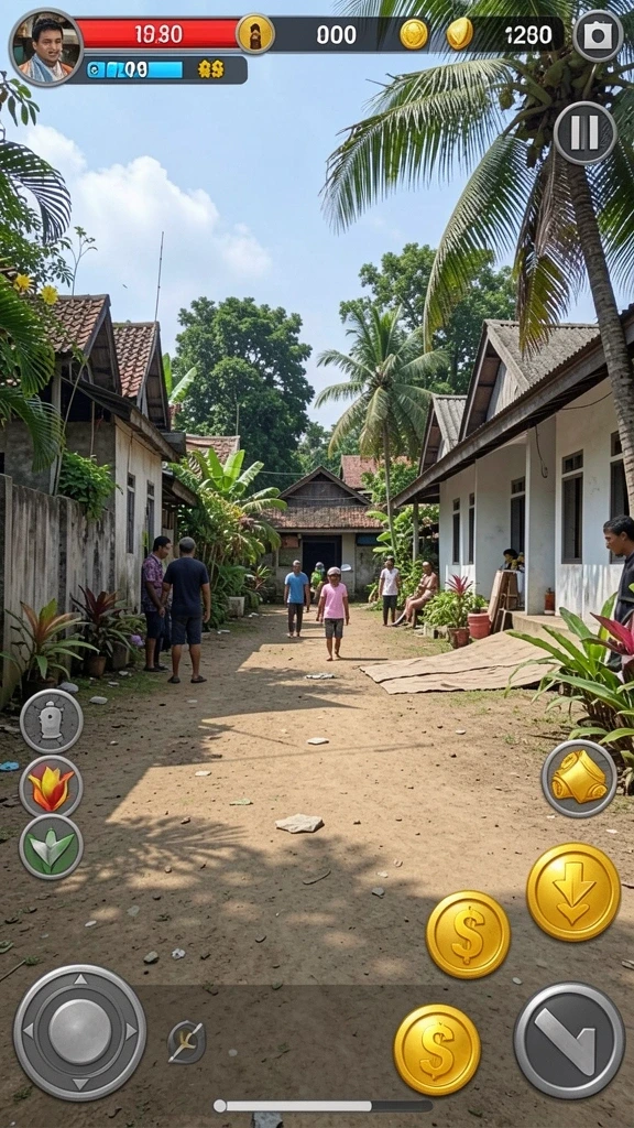 Desain dunia yang menakjubkan dan penuh warna.